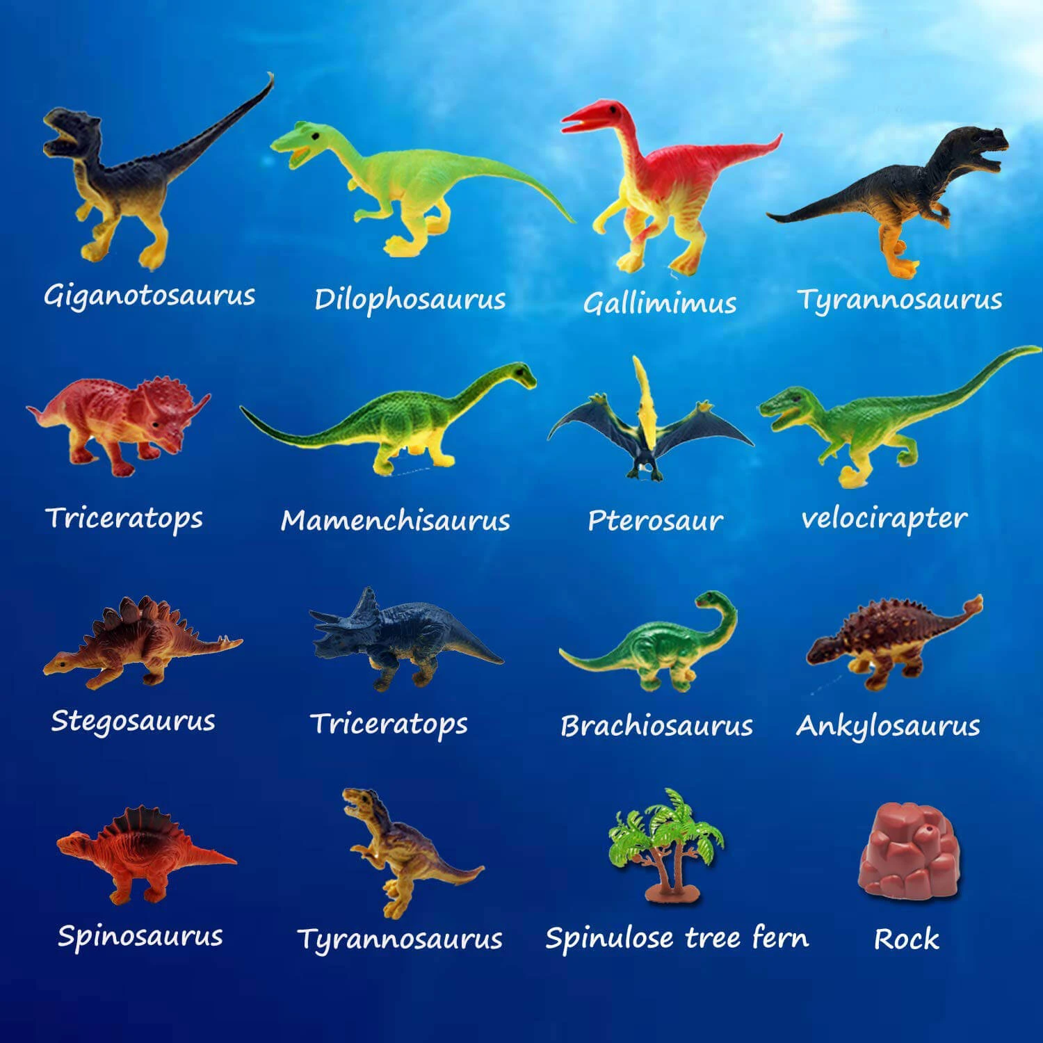50 Pieces Dinosaur Play Set - Walking Dinosaur With Moving Jaws Coming Out From Jurassic World, Develop Kids Imagination 2 50 Pieces Dinosaur Play Set - Walking Dinosaur With Moving Jaws Coming Out From Jurassic World, Develop Kids Imagination - Image 2