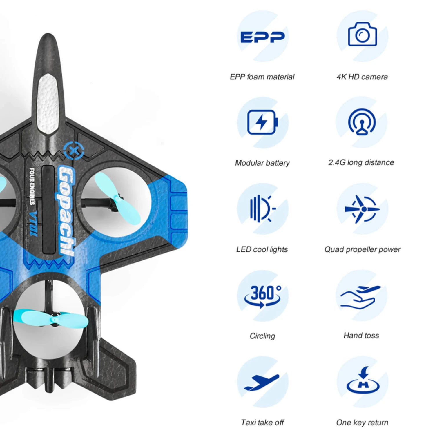 Drone With Camera Drop-resistant RC Plane 360° Stunt Spin Remote Control Airplanes Best Drone For Beginners 10 Drone With Camera Drop-resistant RC Plane 360° Stunt Spin Remote Control Airplanes Best Drone For Beginners - Image 10