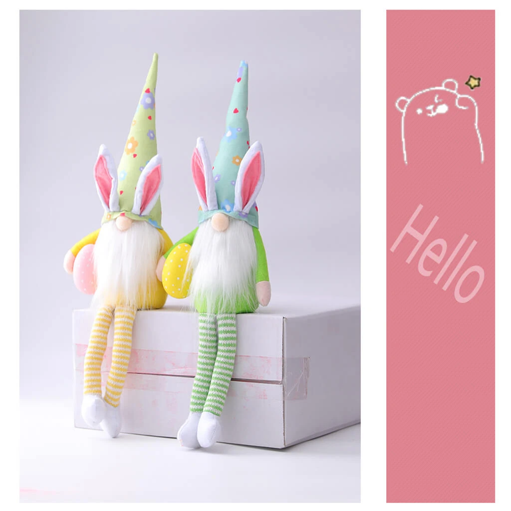3Pcs Elf Doll Long Legs With Egg Rudolf DollDIY Happy Party Decor For Home 3 3Pcs Elf Doll Long Legs With Egg Rudolf DollDIY Happy Party Decor For Home - Image 3