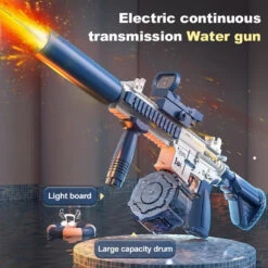 Electric Water Gun With Light Large Capacity Water Tank 32ft Range Summer Gift For Adult Kids -Sun Baby Sales Store Electric Water Gun with Light 1