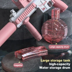 Electric Water Gun With Light Large Capacity Water Tank 32ft Range Summer Gift For Adult Kids -Sun Baby Sales Store Electric Water Gun with Light 12