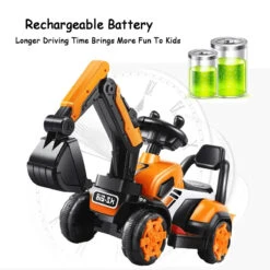 6V Electric Excavator Kids Ride-on Pedal Tractor With Power Digger & Music Sounds 24 6V Electric Excavator Kids Ride-on Pedal Tractor With Power Digger & Music Sounds -Sun Baby Sales Store Electric Ride On Excavator