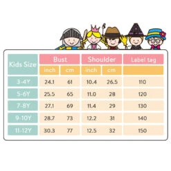 Kids Elsa Princess Costume Snow Girls Dress With Crown Scepter Wig Cosplay Accessories 25 Kids Elsa Princess Costume Snow Girls Dress With Crown Scepter Wig Cosplay Accessories -Sun Baby Sales Store ElsaDressSizechart3 4Year