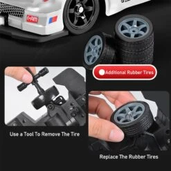 1/16 RC Drift Car 18KM/H Fast Remote Control Cars Spray Car With Led Light Sound For Kids 25 1/16 RC Drift Car 18KM/H Fast Remote Control Cars Spray Car With Led Light Sound For Kids -Sun Baby Sales Store F green 05