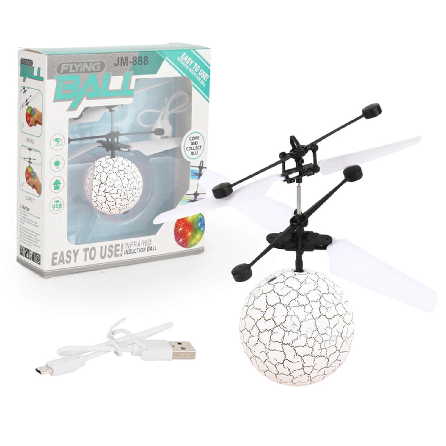 Hands Free Mini Drone Fancy Crystal Flying Ball LED Light RC Drone Induction Aircraft Toys 2 Hands Free Mini Drone Fancy Crystal Flying Ball LED Light RC Drone Induction Aircraft Toys - Image 2