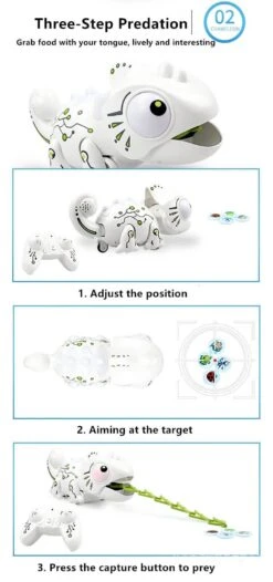 2.4G Remote Control Foraging Chameleon Robotic Intelligent Dinobot Dinosaur Toys Electronic Pet -Sun Baby Sales Store Foragingdinosaur 4