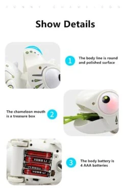2.4G Remote Control Foraging Chameleon Robotic Intelligent Dinobot Dinosaur Toys Electronic Pet -Sun Baby Sales Store Foragingdinosaur 9