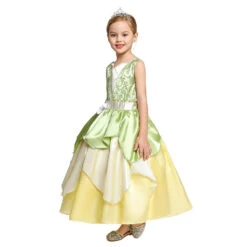 Princess Tiana Dress Role Playing Dresses Halloween Costume -Sun Baby Sales Store Frogprincesscostume 3