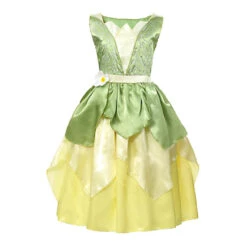 Princess Tiana Dress Role Playing Dresses Halloween Costume -Sun Baby Sales Store Frogprincesscostume 7