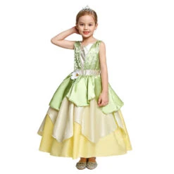 Princess Tiana Dress Role Playing Dresses Halloween Costume -Sun Baby Sales Store Frogprincesscostume 8