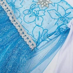 Kids Elsa Princess Dress And Accessories Snow Queen Cosplay Party Princess Dress With Long Cape 15 Kids Elsa Princess Dress And Accessories Snow Queen Cosplay Party Princess Dress With Long Cape -Sun Baby Sales Store FronzenElsaDress 2