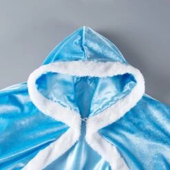 Fur Elsa Anna Princess Hooded Cape Cloaks Costume For Girls Dress Up 14 Fur Elsa Anna Princess Hooded Cape Cloaks Costume For Girls Dress Up -Sun Baby Sales Store Frozen2 Elsa Princess Cloaks 1