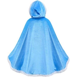 Fur Elsa Anna Princess Hooded Cape Cloaks Costume For Girls Dress Up 13 Fur Elsa Anna Princess Hooded Cape Cloaks Costume For Girls Dress Up -Sun Baby Sales Store Frozen2 Elsa Princess Cloaks 5