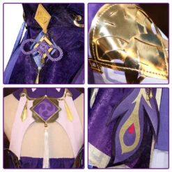 Keqing Cosplay Costume Adult Game Ke Qing Outfit Full Set Halloween Party Dress Up -Sun Baby Sales Store GenshinImpactKeqingCostume 5