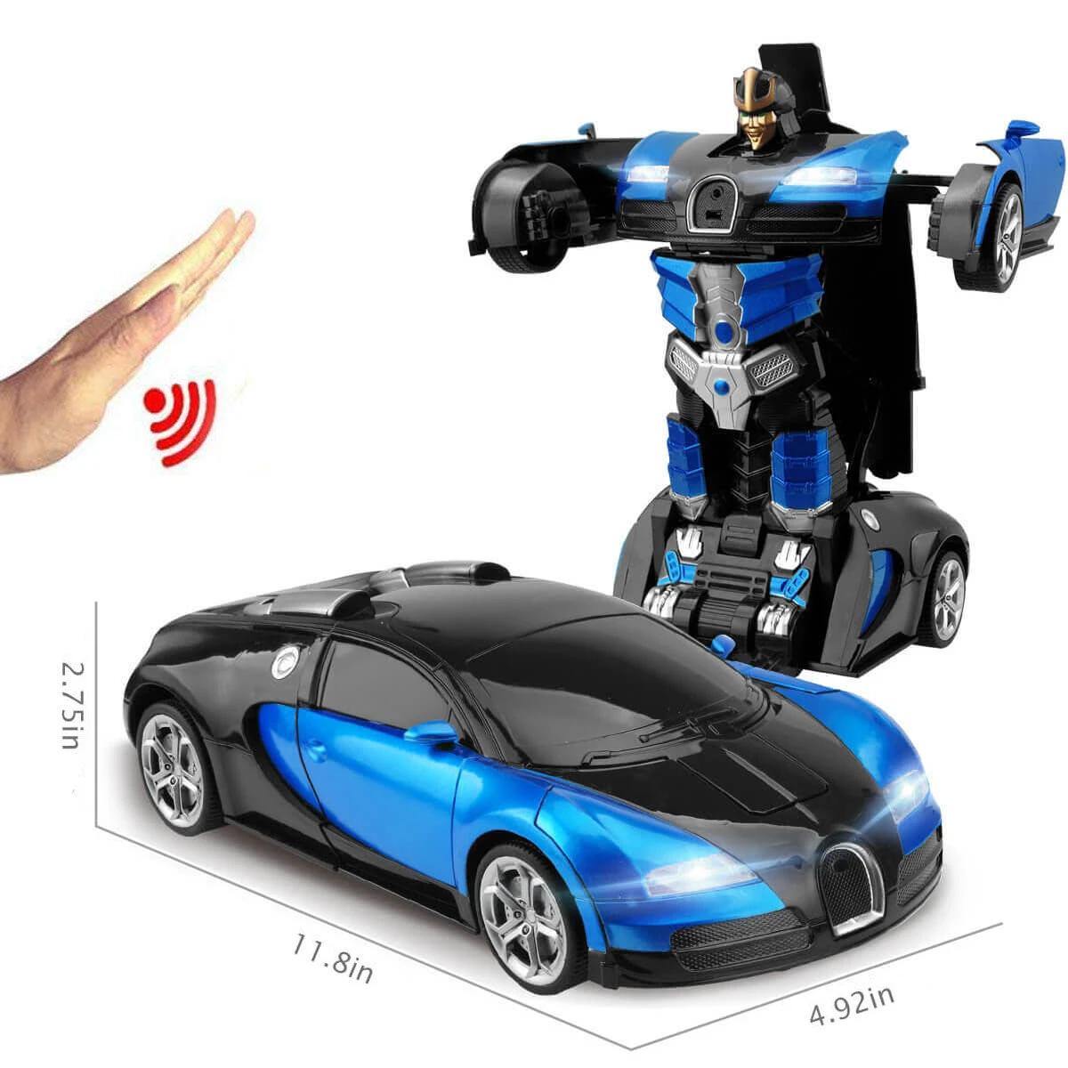 1:14 Remote Control Transformer Robot Car Toys Gesture Sensing RC Car Transforming With Sounds, LED Lights 4 1:14 Remote Control Transformer Robot Car Toys Gesture Sensing RC Car Transforming With Sounds, LED Lights - Image 4