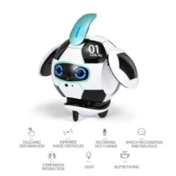 Intelligent Dialogue Toy Voice Recognition Control Robot Gesture Induction Obstacle Detective Deformation Soccer Toy