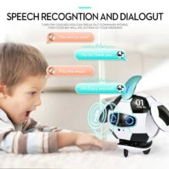 Intelligent Dialogue Toy Voice Recognition Control Robot Gesture Induction Obstacle Detective Deformation Soccer Toy -Sun Baby Sales Store GestureInductionTalkingFootballRobot 3