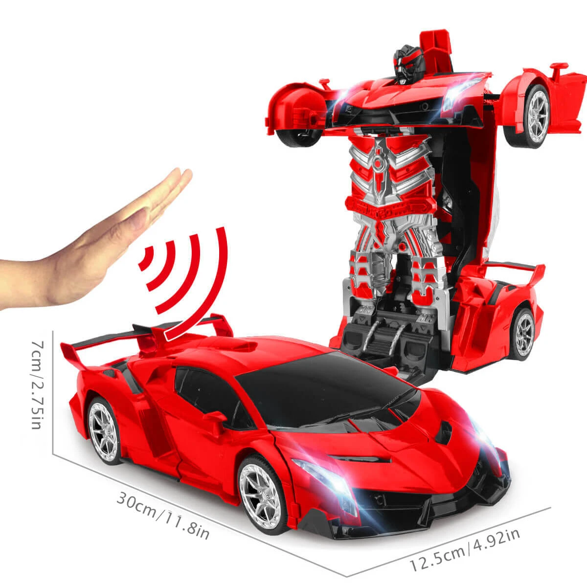 1:14 Remote Control Transformer Robot Car Toys Gesture Sensing RC Car Transforming With Sounds, LED Lights 3 1:14 Remote Control Transformer Robot Car Toys Gesture Sensing RC Car Transforming With Sounds, LED Lights - Image 3