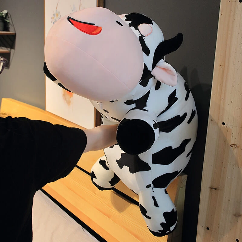 32"/39"/47" Large Lying Cow Soft Throw Pillow Plush Stuffed Animal Toy Sleep Pillow For Children's Gift 4 32"/39"/47" Large Lying Cow Soft Throw Pillow Plush Stuffed Animal Toy Sleep Pillow For Children's Gift - Image 4