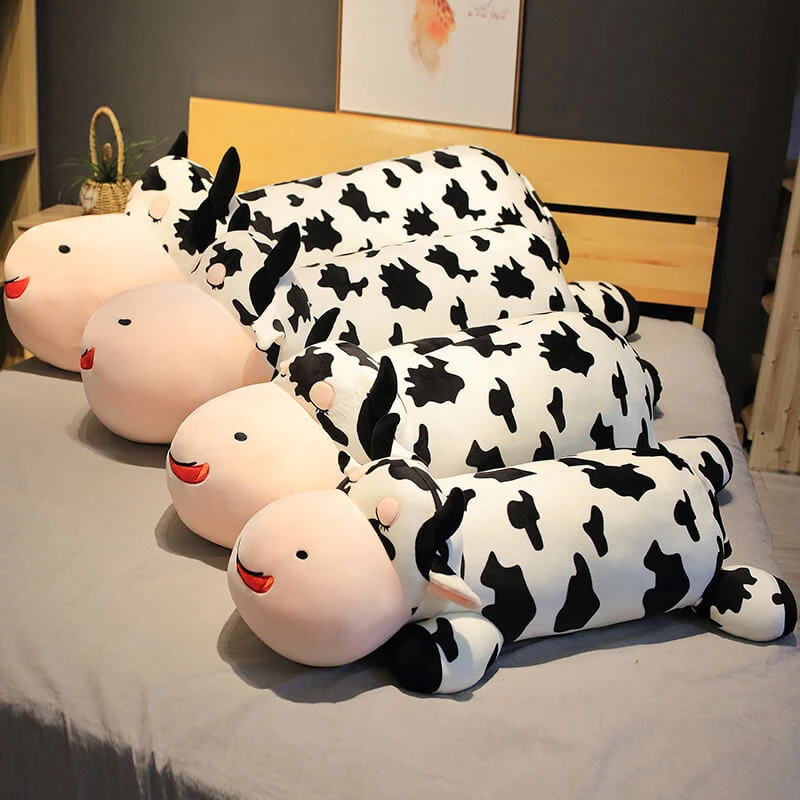 32"/39"/47" Large Lying Cow Soft Throw Pillow Plush Stuffed Animal Toy Sleep Pillow For Children's Gift 8 32"/39"/47" Large Lying Cow Soft Throw Pillow Plush Stuffed Animal Toy Sleep Pillow For Children's Gift - Image 8