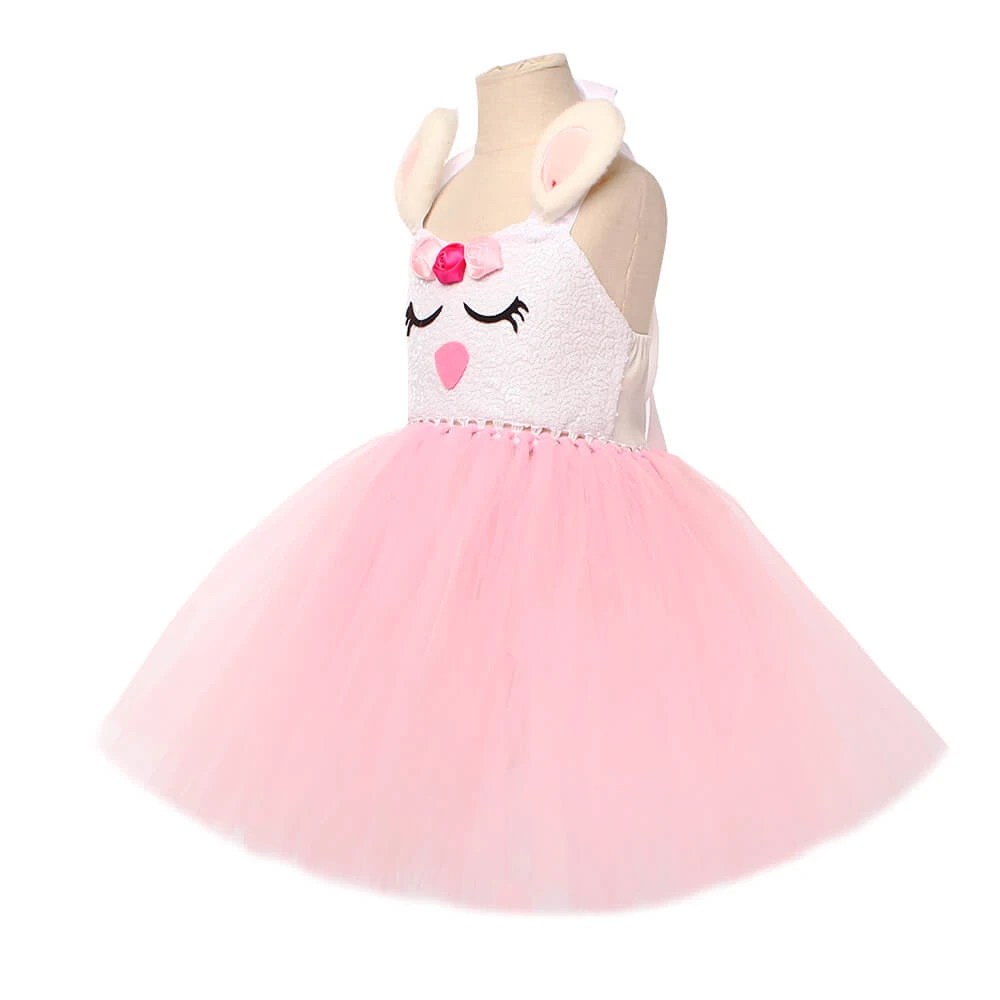 Girls Backless Tutu Dress Bunny Costume With Headband Party Dress Up 3 Girls Backless Tutu Dress Bunny Costume With Headband Party Dress Up - Image 3