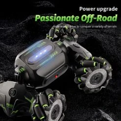 2.4G RC Stunt Car 360° Rotation Twisting Car 4WD Climbing Stunt Car For Kids 18 2.4G RC Stunt Car 360° Rotation Twisting Car 4WD Climbing Stunt Car For Kids -Sun Baby Sales Store Green1control 03