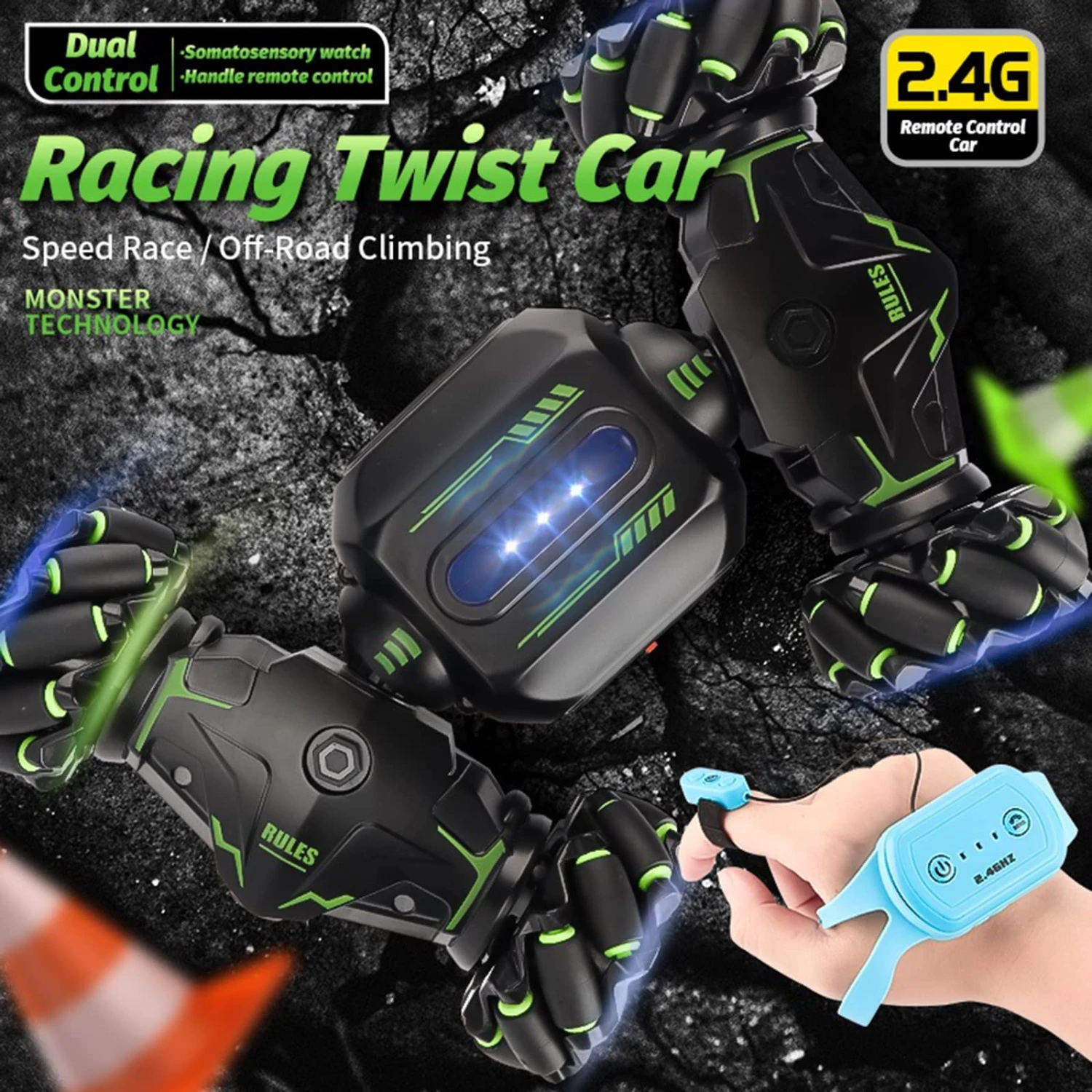 2.4G RC Stunt Car 360° Rotation Twisting Car 4WD Climbing Stunt Car For Kids 3 2.4G RC Stunt Car 360° Rotation Twisting Car 4WD Climbing Stunt Car For Kids - Image 3