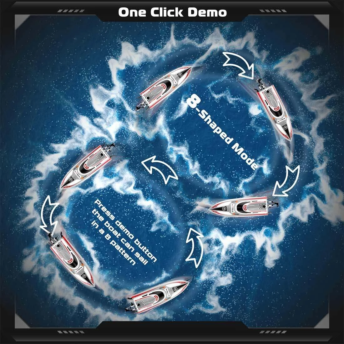 30KM/H Remote Control Boat 2.4G Fast Racing Boat Waterproof With LED Light 4 30KM/H Remote Control Boat 2.4G Fast Racing Boat Waterproof With LED Light - Image 4