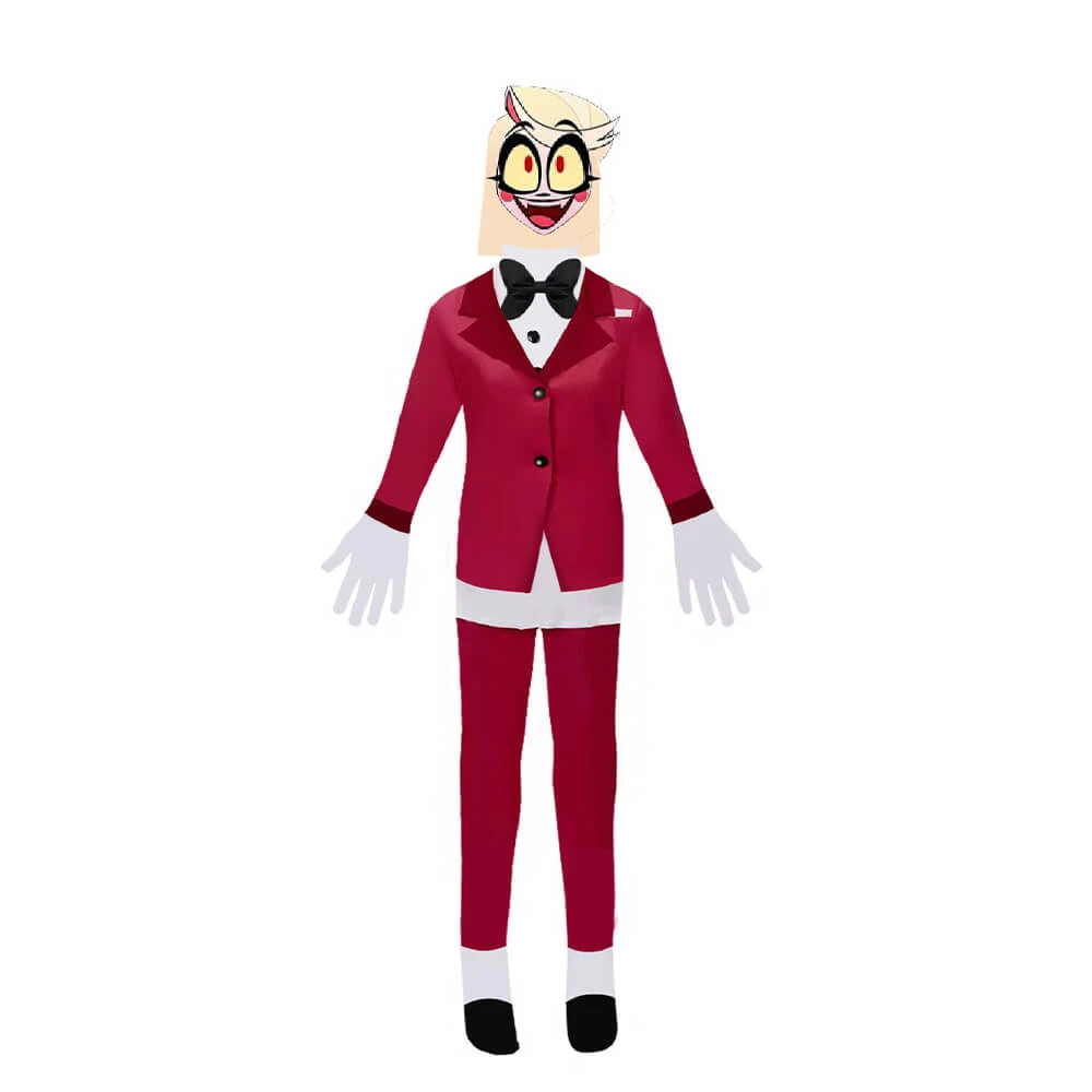 Kids Charlie Morningsta Costume Hazbin Hotel Cosplay Outfit Princess Of Hell Jumpsuit Helmet Suit 7 Kids Charlie Morningsta Costume Hazbin Hotel Cosplay Outfit Princess Of Hell Jumpsuit Helmet Suit - Image 7