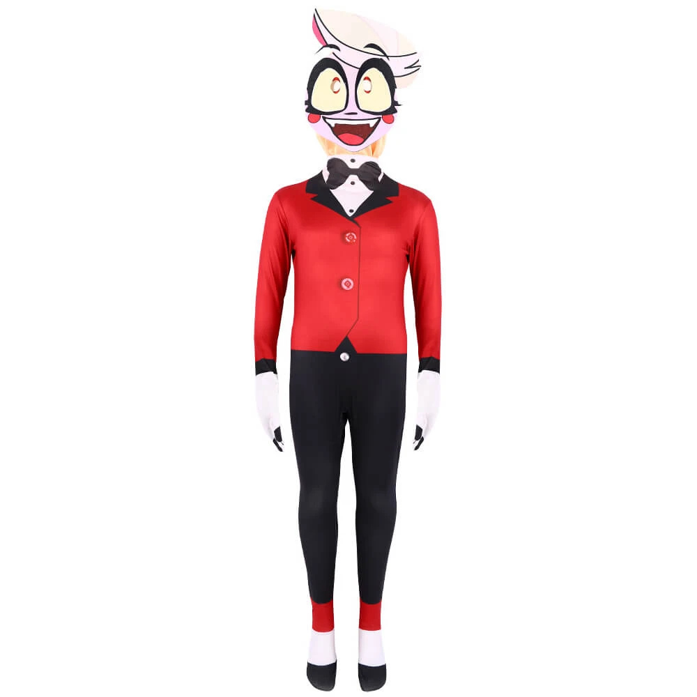Kids Charlie Morningsta Costume Hazbin Hotel Cosplay Outfit Princess Of Hell Jumpsuit Helmet Suit 1 Kids Charlie Morningsta Costume Hazbin Hotel Cosplay Outfit Princess Of Hell Jumpsuit Helmet Suit