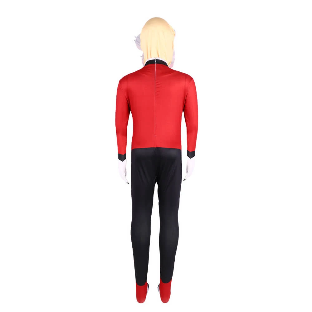 Kids Charlie Morningsta Costume Hazbin Hotel Cosplay Outfit Princess Of Hell Jumpsuit Helmet Suit 3 Kids Charlie Morningsta Costume Hazbin Hotel Cosplay Outfit Princess Of Hell Jumpsuit Helmet Suit - Image 3