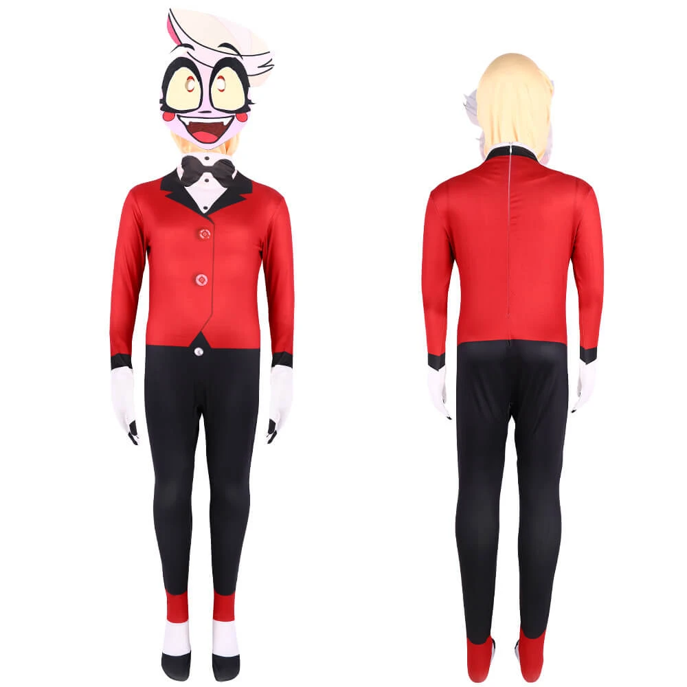 Kids Charlie Morningsta Costume Hazbin Hotel Cosplay Outfit Princess Of Hell Jumpsuit Helmet Suit 4 Kids Charlie Morningsta Costume Hazbin Hotel Cosplay Outfit Princess Of Hell Jumpsuit Helmet Suit - Image 4