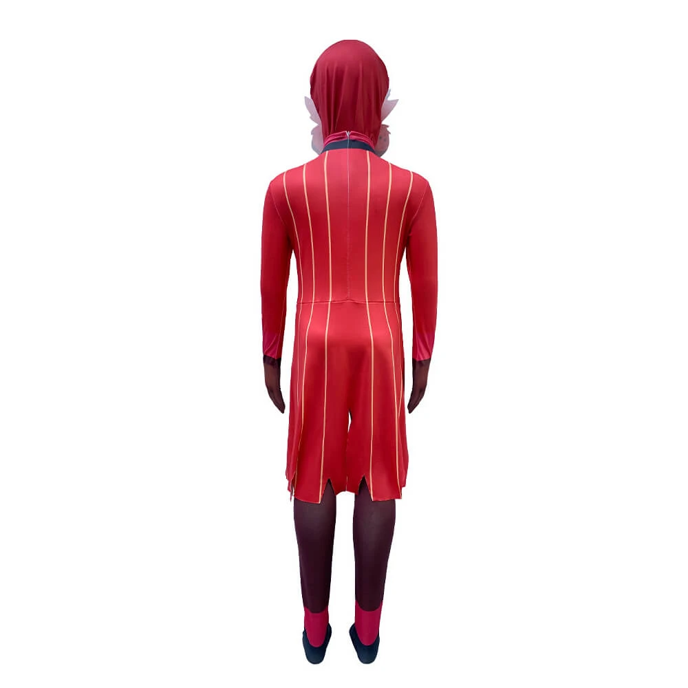 Kids Hazbin Hotel Costume Alastor Cosplay Jumpsuit With Helmet 2PCS The Radio Demon Outfit For Halloween 2 Kids Hazbin Hotel Costume Alastor Cosplay Jumpsuit With Helmet 2PCS The Radio Demon Outfit For Halloween - Image 2