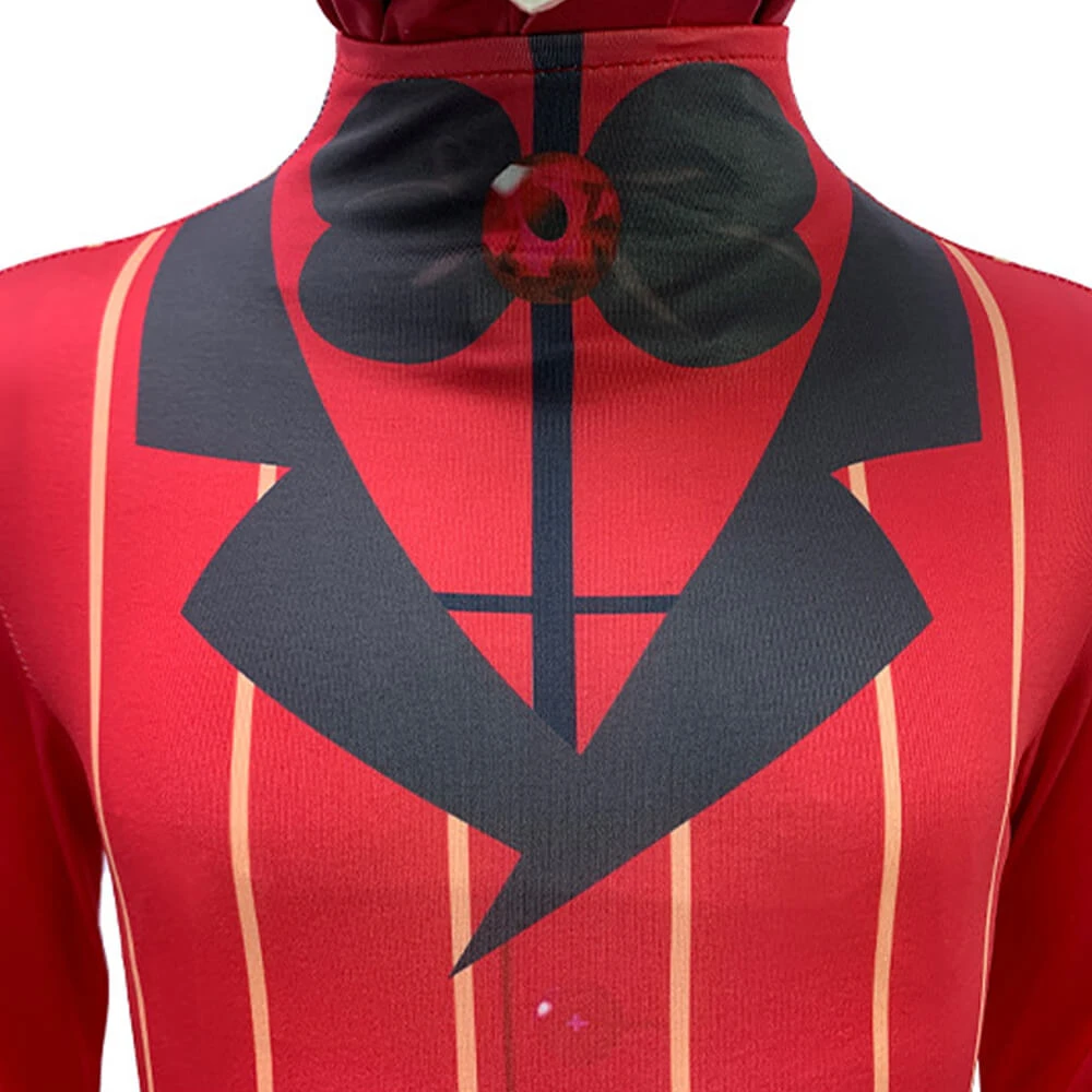 Kids Hazbin Hotel Costume Alastor Cosplay Jumpsuit With Helmet 2PCS The Radio Demon Outfit For Halloween 3 Kids Hazbin Hotel Costume Alastor Cosplay Jumpsuit With Helmet 2PCS The Radio Demon Outfit For Halloween - Image 3