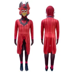 Kids Hazbin Hotel Costume Alastor Cosplay Jumpsuit With Helmet 2PCS The Radio Demon Outfit For Halloween 11 Kids Hazbin Hotel Costume Alastor Cosplay Jumpsuit With Helmet 2PCS The Radio Demon Outfit For Halloween -Sun Baby Sales Store Hazbin Hotel alastor cosplay costume 5