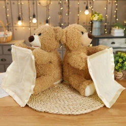 Adorable Peek-A-Boo Teddy Bear Animated Stuffed Animal Toys For Toddler -Sun Baby Sales Store HideAndSeekTeddyBear 1