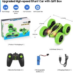 Remote Control Stunt Racing Car High Speed Double Sided 360 Rotating Tumbling Flips With Flashing Lights -Sun Baby Sales Store High Speed Racing Car 3