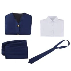 Adult Miwa Kasumi Cosplay Costume JJK Blue Jacket Trousers Shirt Tie Full Set For Women -Sun Baby Sales Store Jujutsu Miwa Kasumi cosplay costume 4