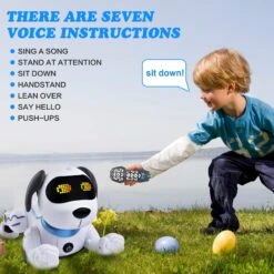 K16A Electronic Pets Remote Control Programable Robot Stunt Intelligent Dog With Sound Interactive 13 K16A Electronic Pets Remote Control Programable Robot Stunt Intelligent Dog With Sound Interactive -Sun Baby Sales Store K16AElectronicPetsRCAnimalProgramableRobot 2