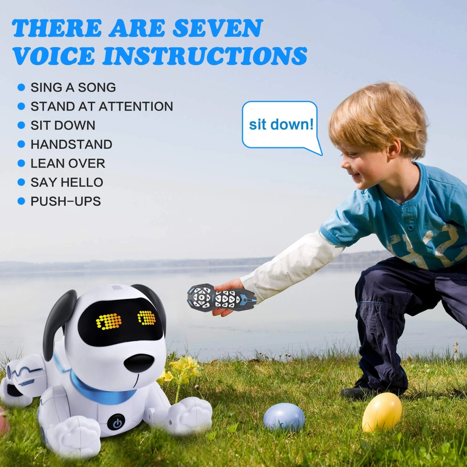 K16A Electronic Pets Remote Control Programable Robot Stunt Intelligent Dog With Sound Interactive 4 K16A Electronic Pets Remote Control Programable Robot Stunt Intelligent Dog With Sound Interactive - Image 4