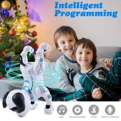 K16A Electronic Pets Remote Control Programable Robot Stunt Intelligent Dog With Sound Interactive 17 K16A Electronic Pets Remote Control Programable Robot Stunt Intelligent Dog With Sound Interactive -Sun Baby Sales Store K16AElectronicPetsRCAnimalProgramableRobot 3