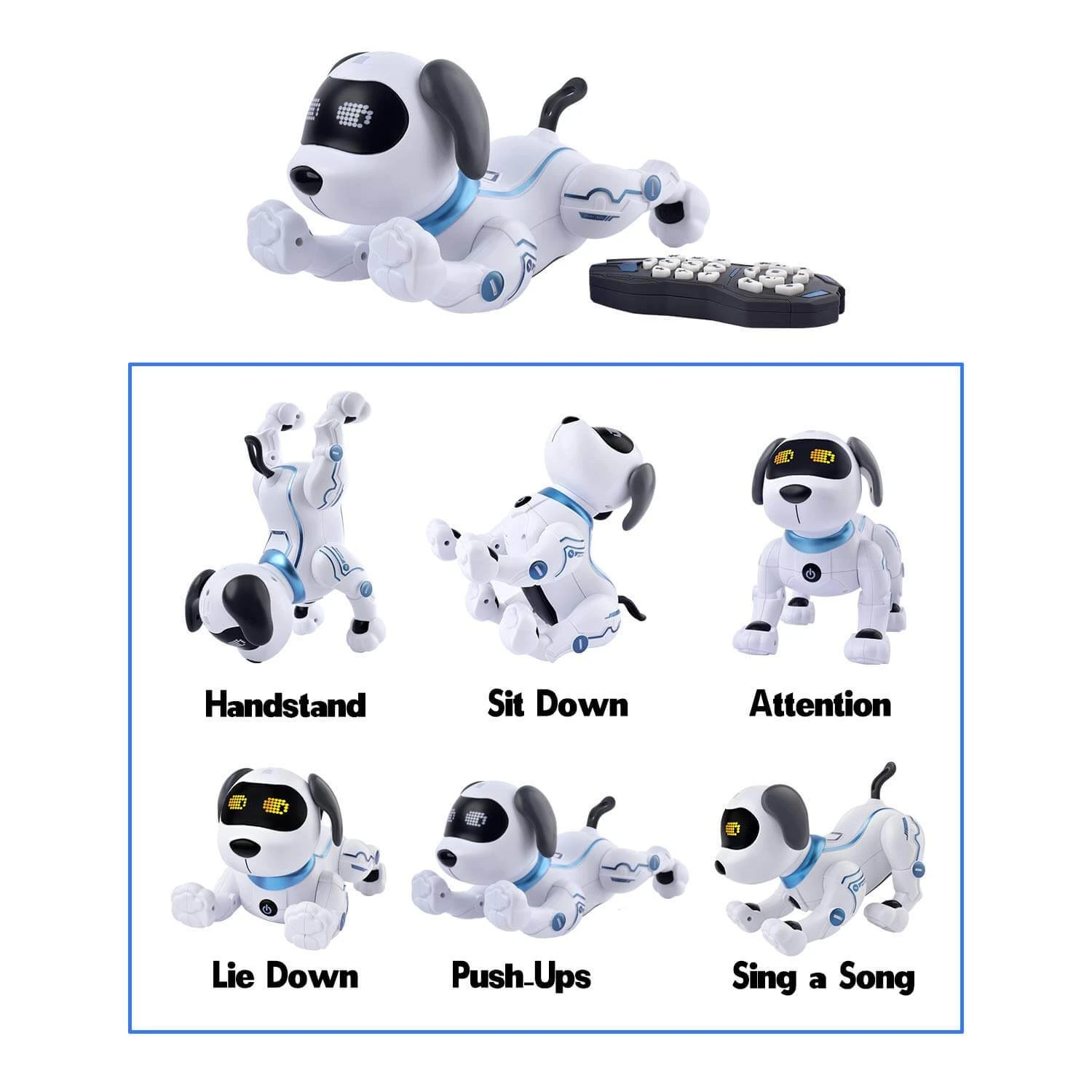 K16A Electronic Pets Remote Control Programable Robot Stunt Intelligent Dog With Sound Interactive 5 K16A Electronic Pets Remote Control Programable Robot Stunt Intelligent Dog With Sound Interactive - Image 5