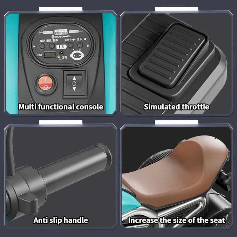 Kids 3-wheel Ride On Car 6V Electric Motorcycle Bluetooth Early Education Car 7 Kids 3-wheel Ride On Car 6V Electric Motorcycle Bluetooth Early Education Car - Image 7