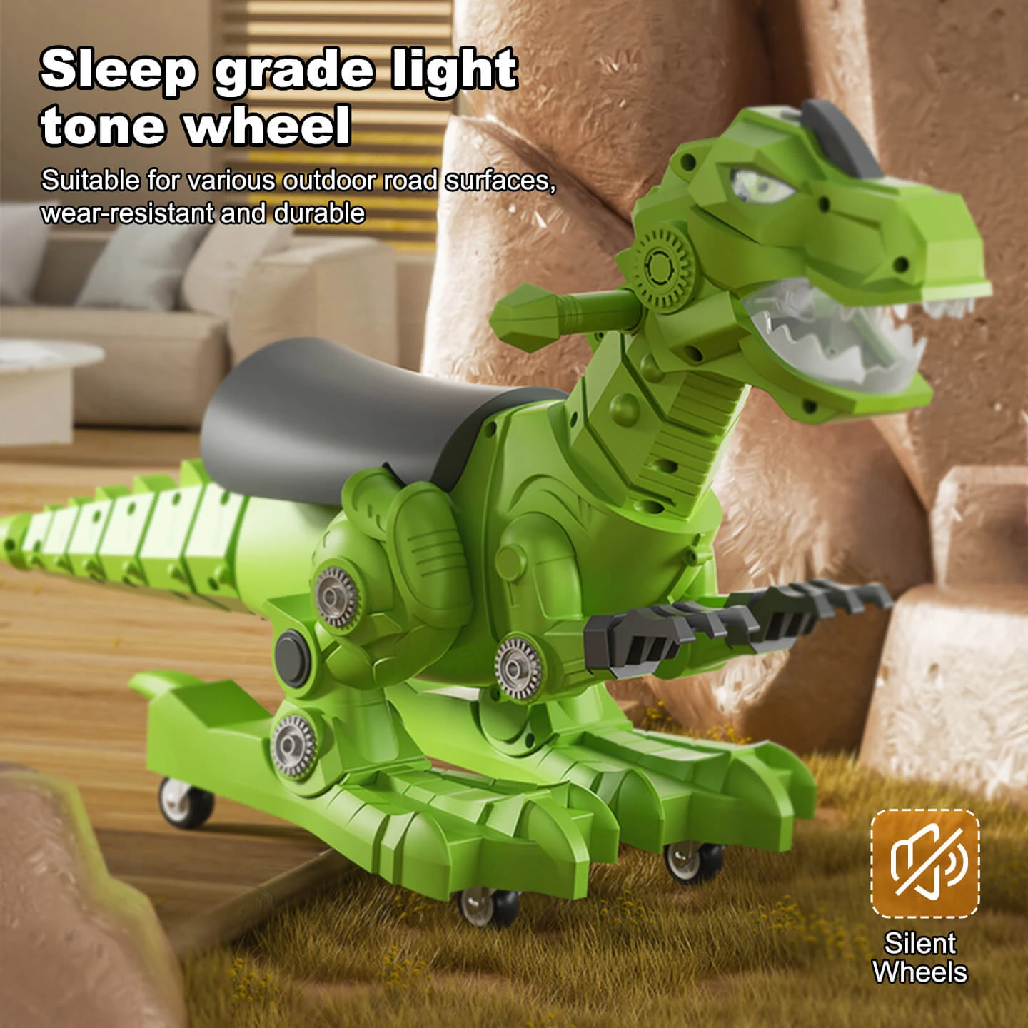 Kids Dinosaur Ride On Car Spray Sliding Car Outdoors Indoors Toys With Lights And Music 9 Kids Dinosaur Ride On Car Spray Sliding Car Outdoors Indoors Toys With Lights And Music - Image 9