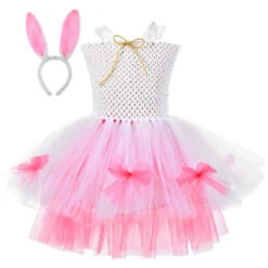 Toddler Fancy Bunny Dress With Headband And Carrot Bag Little Girls Bunny Costume 9 Toddler Fancy Bunny Dress With Headband And Carrot Bag Little Girls Bunny Costume -Sun Baby Sales Store Kids Easter Bunny Tutu Dress 4