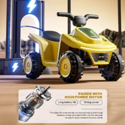 Kids Electric ATV 6V Ride-On Toy With Music Light 4-wheels Dual Drive Car -Sun Baby Sales Store Kids Electric ATV 6V Ride On Toy 1