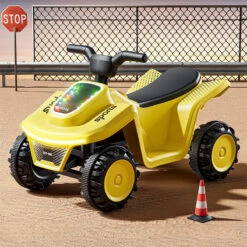 Kids Electric ATV 6V Ride-On Toy With Music Light 4-wheels Dual Drive Car