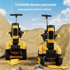 6V Kids Electric Excavator Ride-On Car Toys With Removable Push Handle & Light Music For Girls & Boys -Sun Baby Sales Store Kids Electric Excavator Ride On Car 13