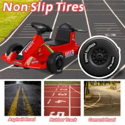 Kids Electric Go Kart With Remote 12V Battery Powered Drift Car Ride On Cars With Music & Light For Boys Girls -Sun Baby Sales Store Kids Electric Go Kart with Remote 15