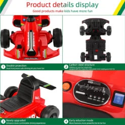 Kids Electric Go Kart With Remote 12V Battery Powered Drift Car Ride On Cars With Music & Light For Boys Girls -Sun Baby Sales Store Kids Electric Go Kart with Remote 9